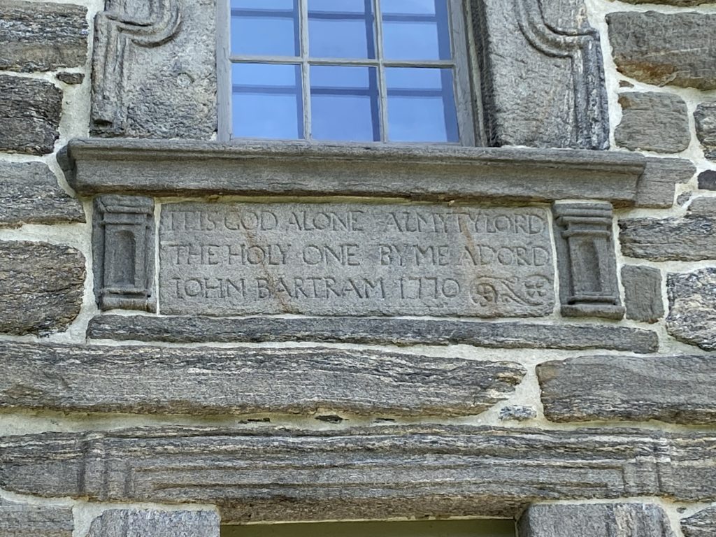 Bartram House Inscription
